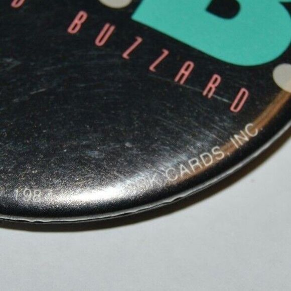 Vintage 1987 S.O.B. Swift Old Buzzard Large Button Jacket Pin - Picture 2 of 4